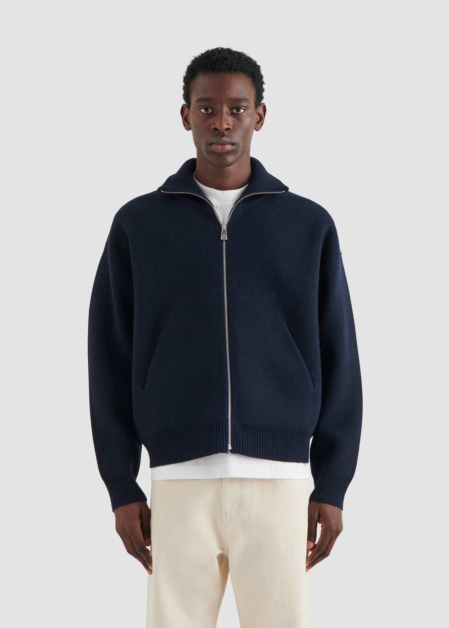 Sweater Core Zip-Up Navy