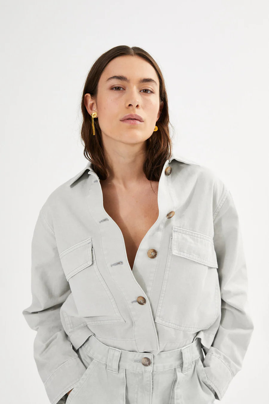 Jacket Neva Canvas Light Grey