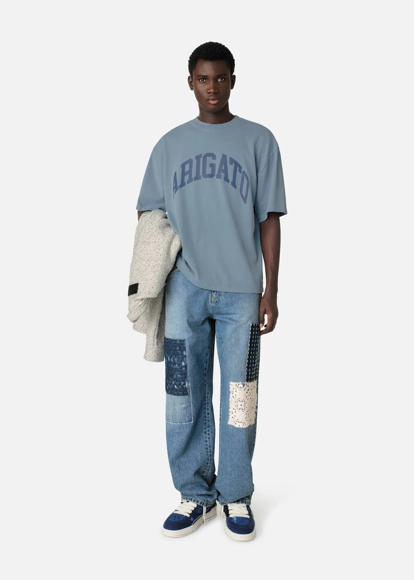 Tričko Link Washed Denim Blue