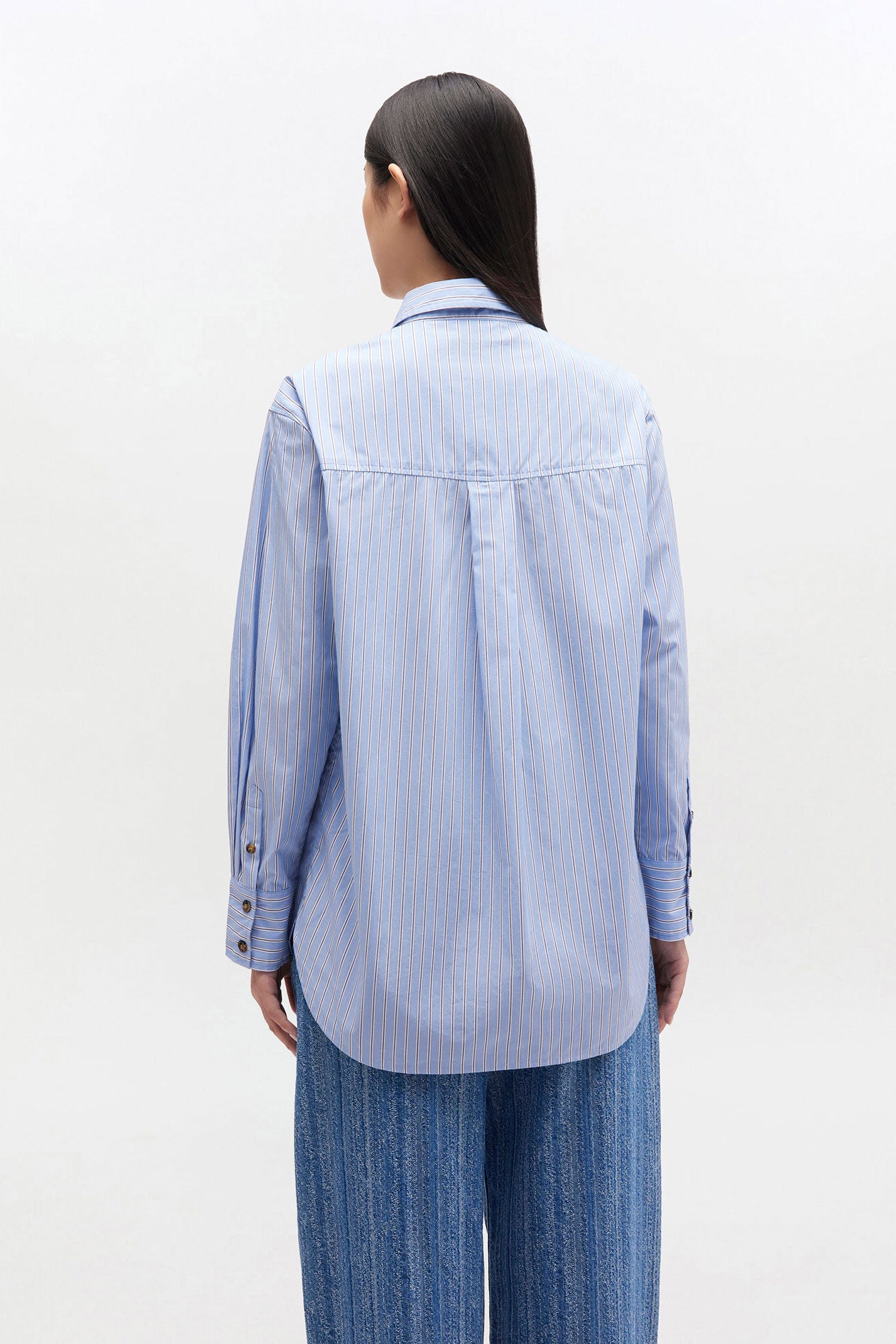Shirt Stripe Logo Lavender Blue