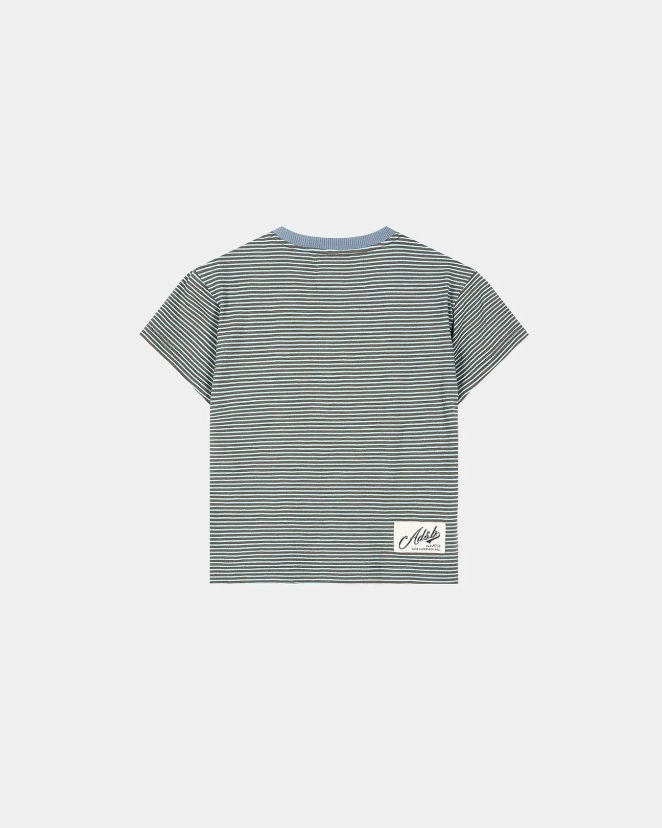 T-shirt Heart Message Stripe Choco Mint