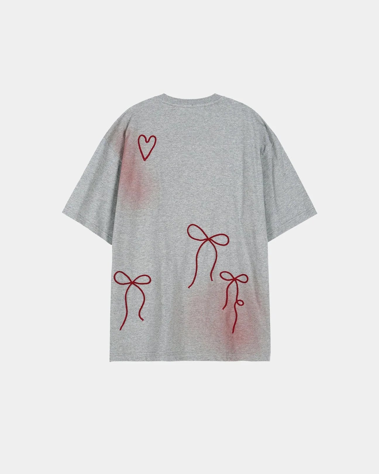 T-shirt Spray Ribbon Embroidery Grey