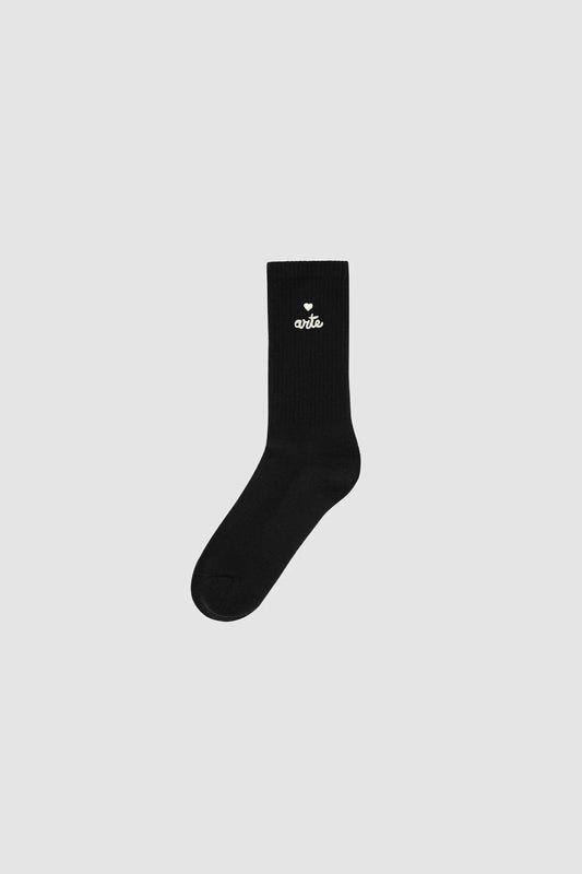 Socks Heart Logo Black