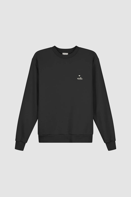 Sweatshirt Heart Crewneck Black