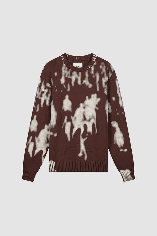 Sweater People Knit Brown&Cream