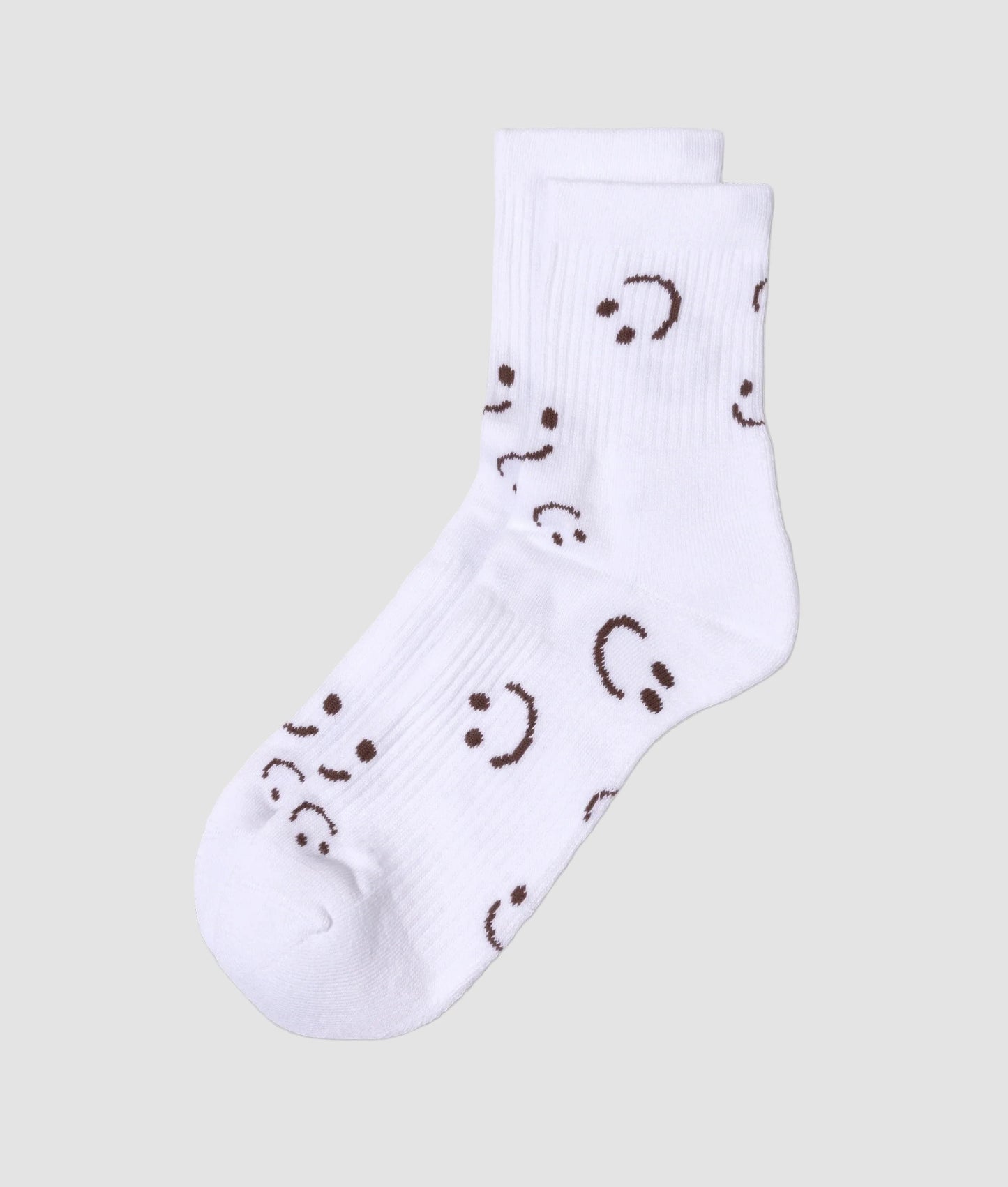 Socks All-Over Smile White