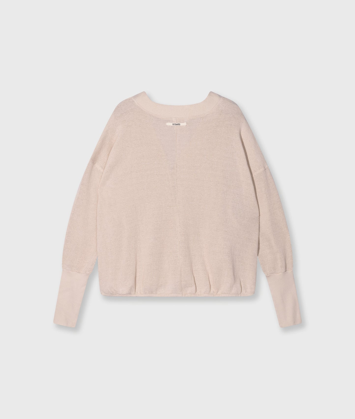 Cardigan V-Neck Mesh Light Earth