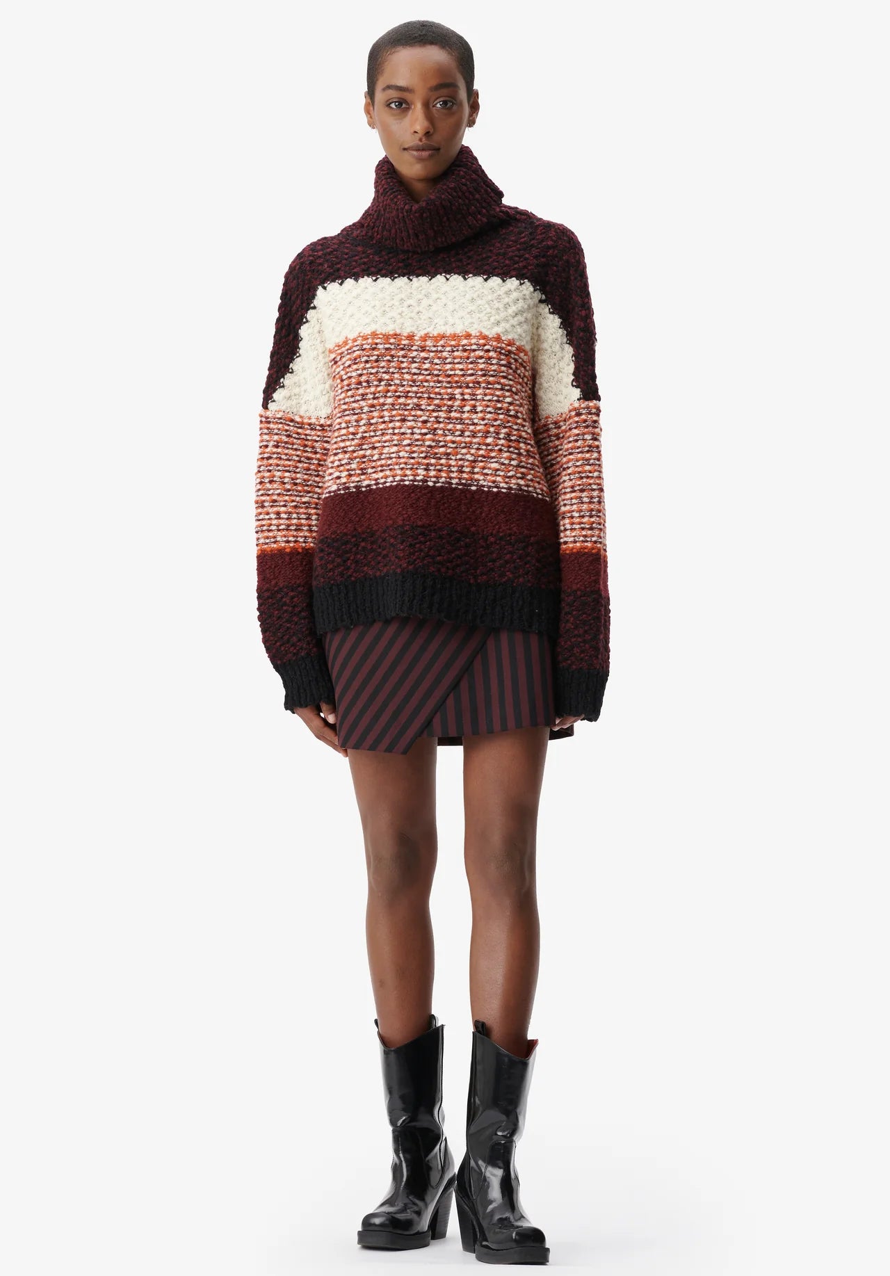 Sweater Kalea Stripy Paprika Fudge