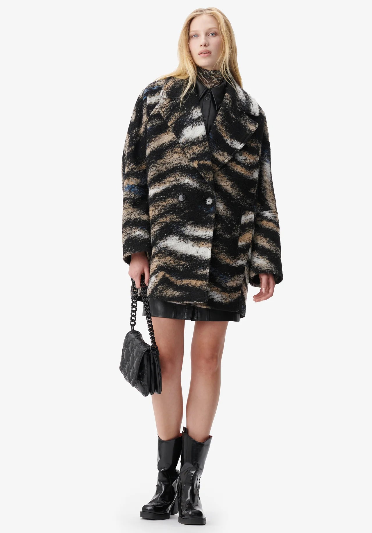 Coat Olly Zebra Black