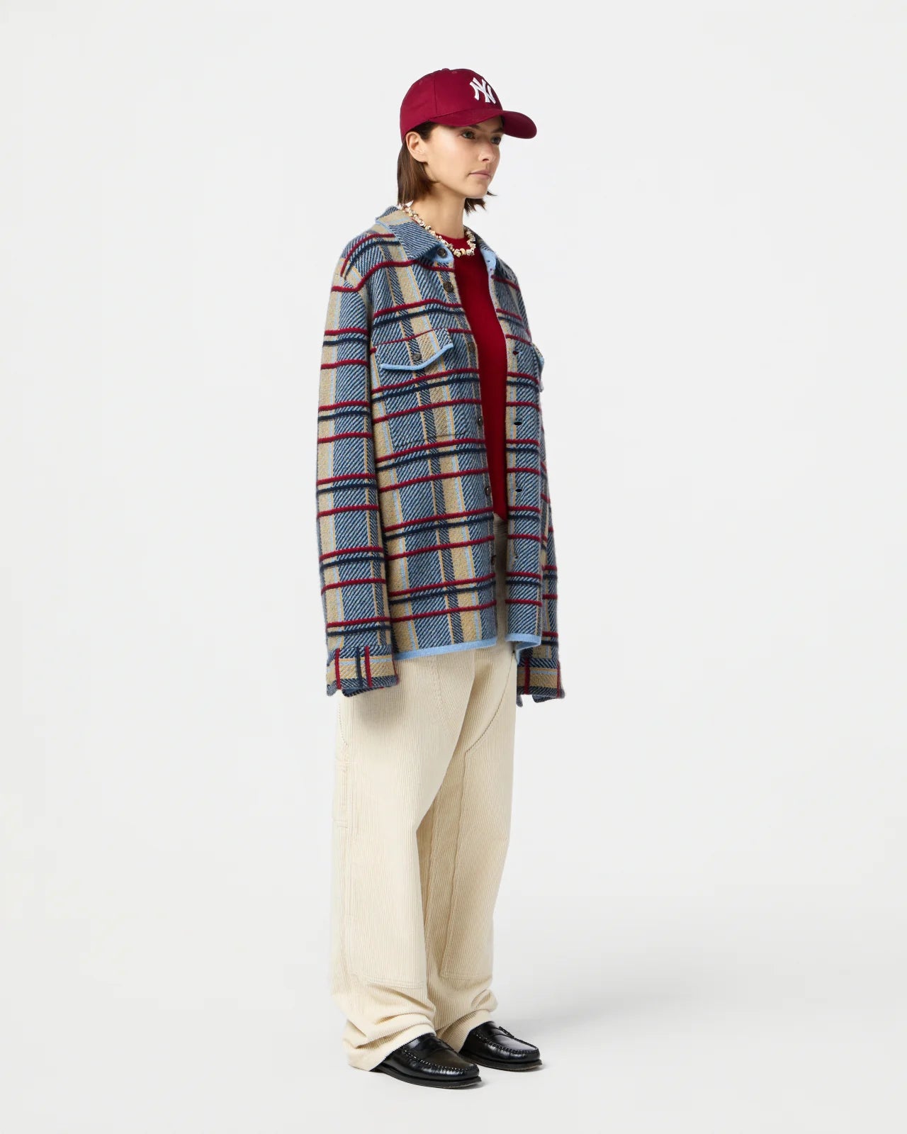 Shirt Plaid Work Heather Blue