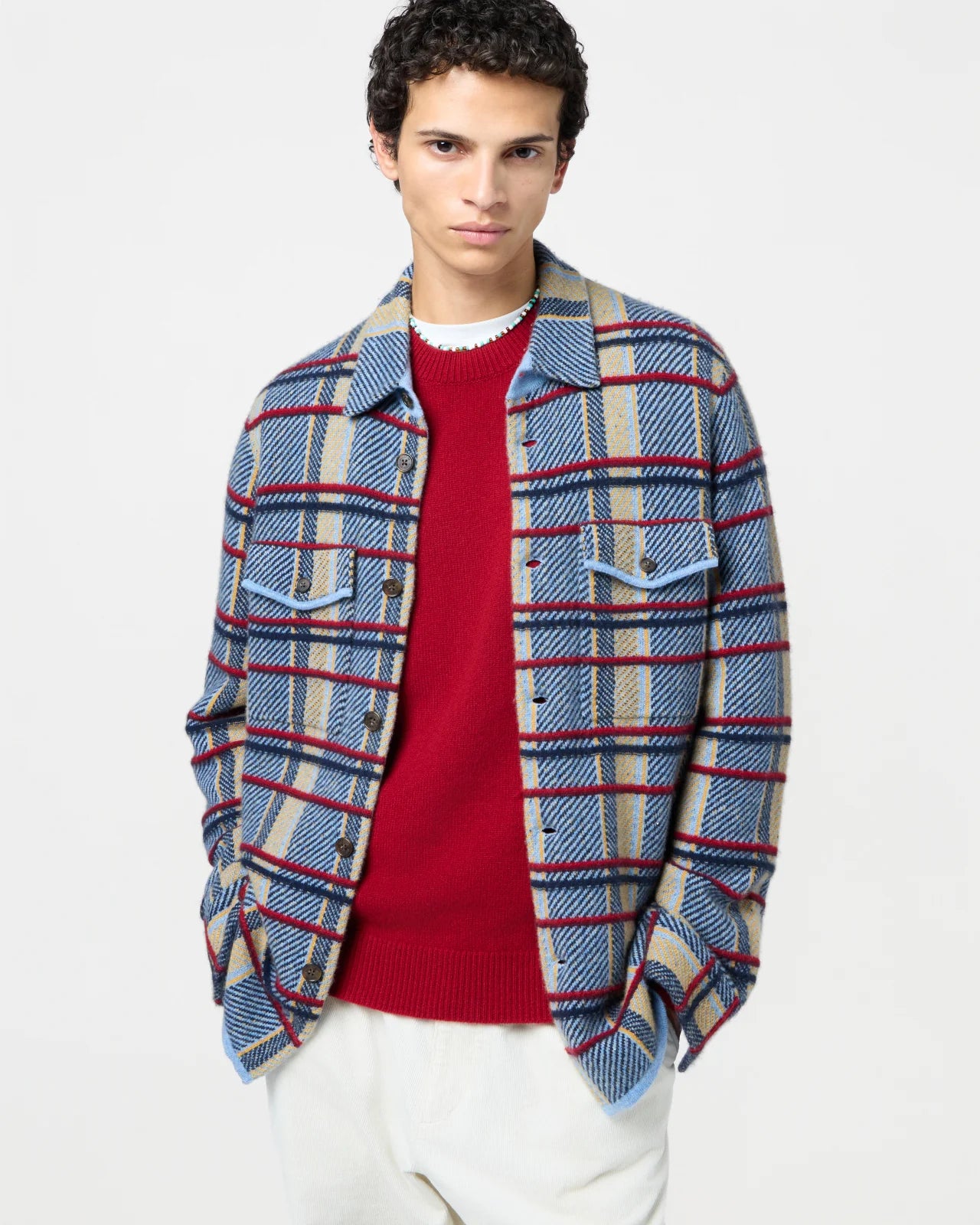 Shirt Plaid Work Heather Blue