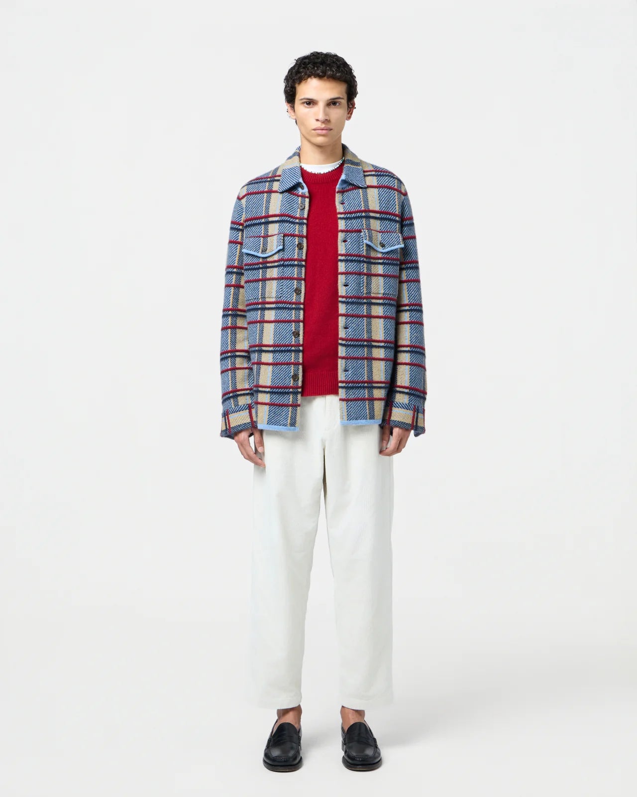Shirt Plaid Work Heather Blue