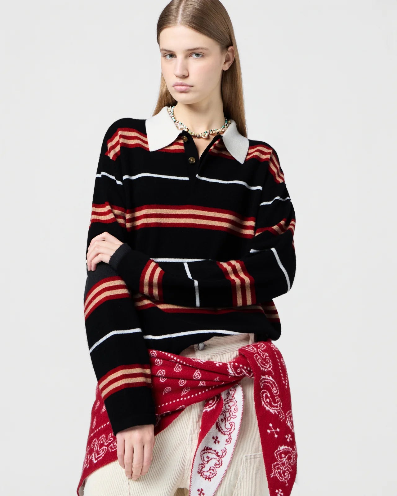 Sweater Rugby Striped Black