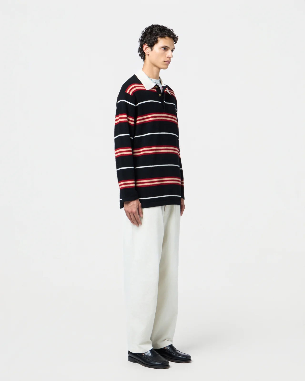 Sweater Rugby Striped Black