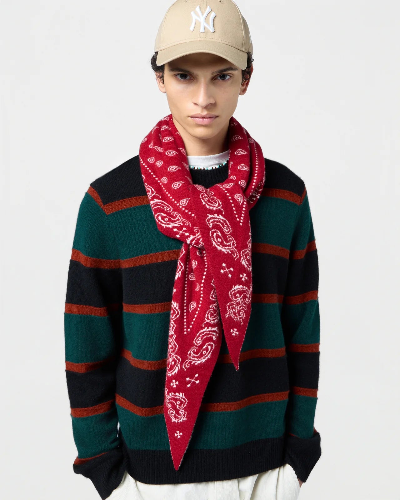 Scarf Wild Rag Ruby/Cream