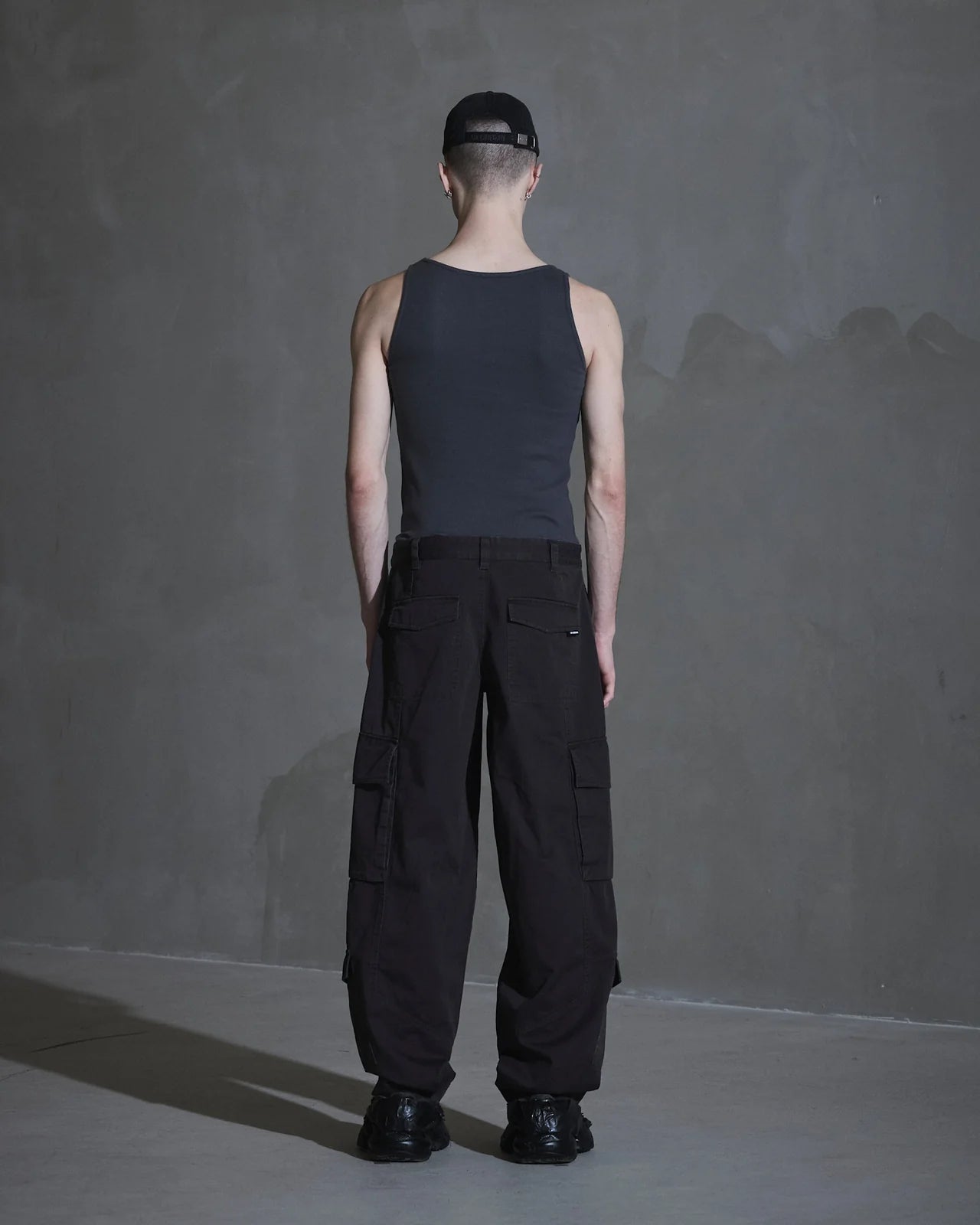 Kalhoty Cargo Twill tmavě šedé