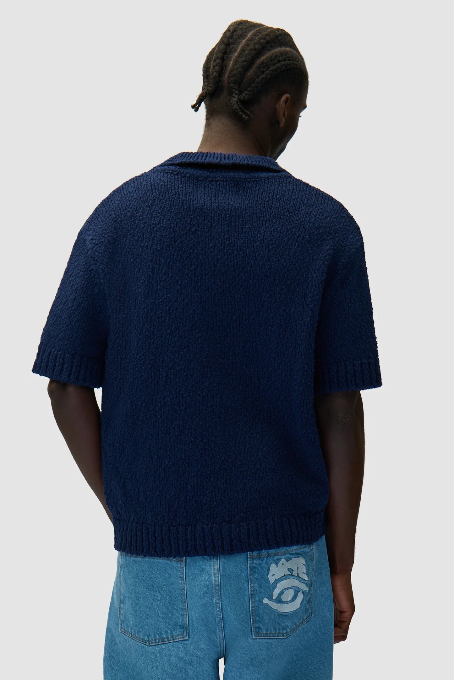 Sweatshirt Football Knit Blue