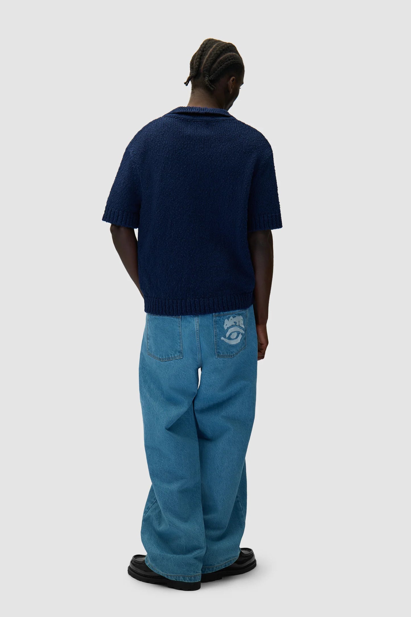 Sweatshirt Football Knit Blue