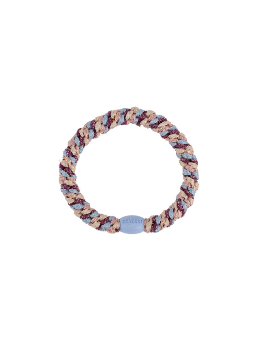 Hair Tie Mix Light Blue & Grape Glitter