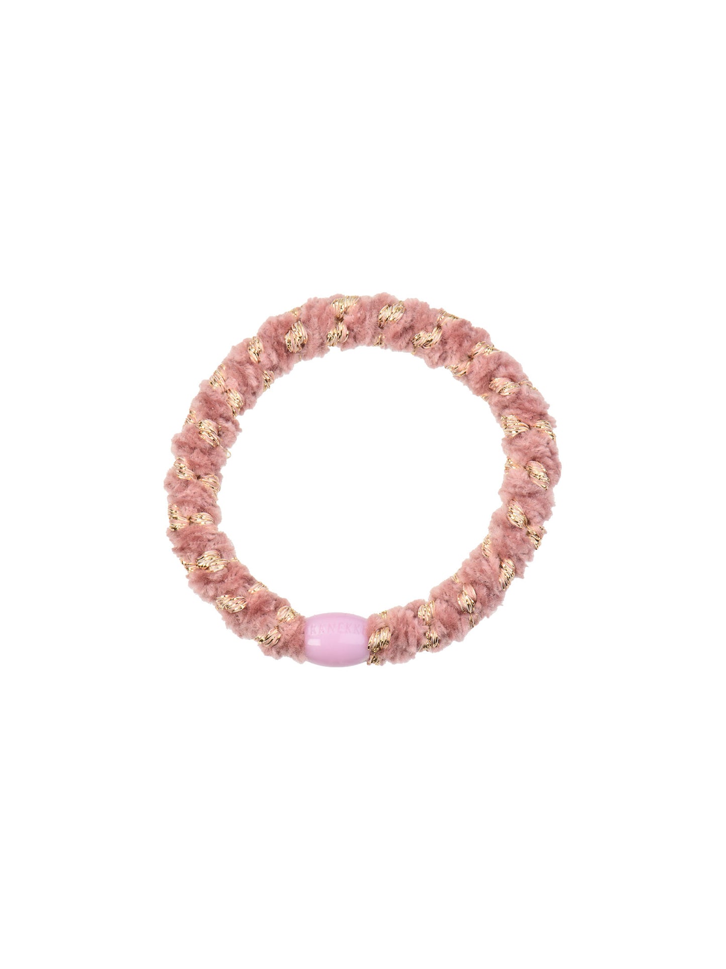 Hair Tie Velvet Stripe & Dusty Rose