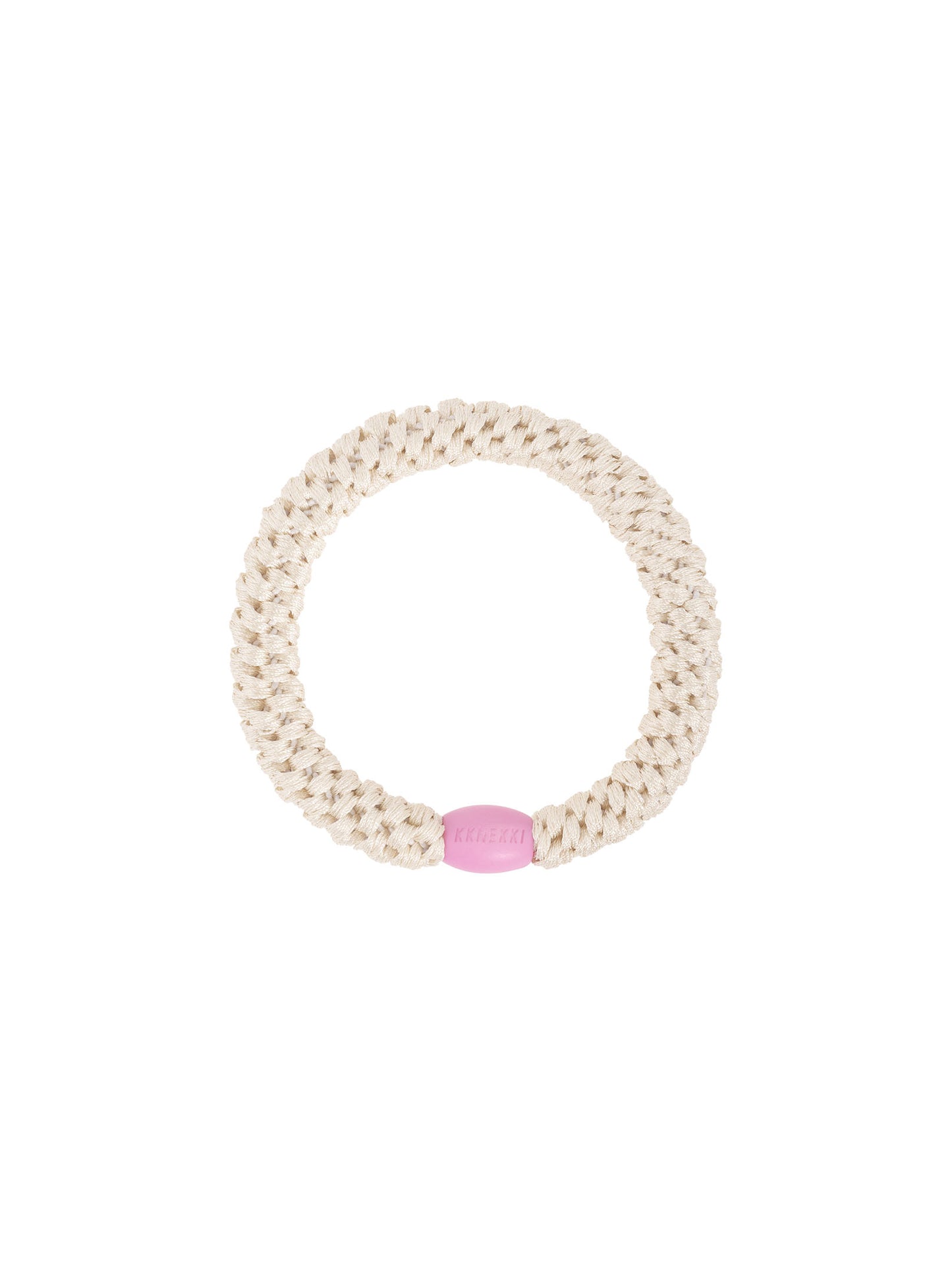 Gumička do vlasů Ivory & Pink Bead