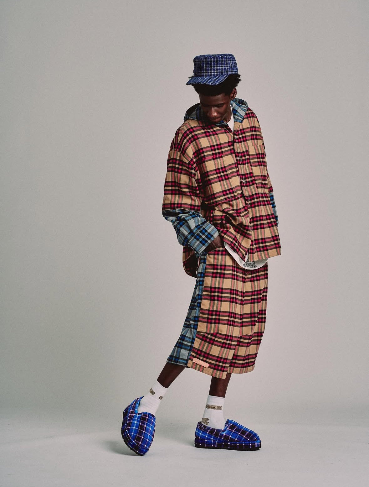 Hoodie Raf Mustard Plaid