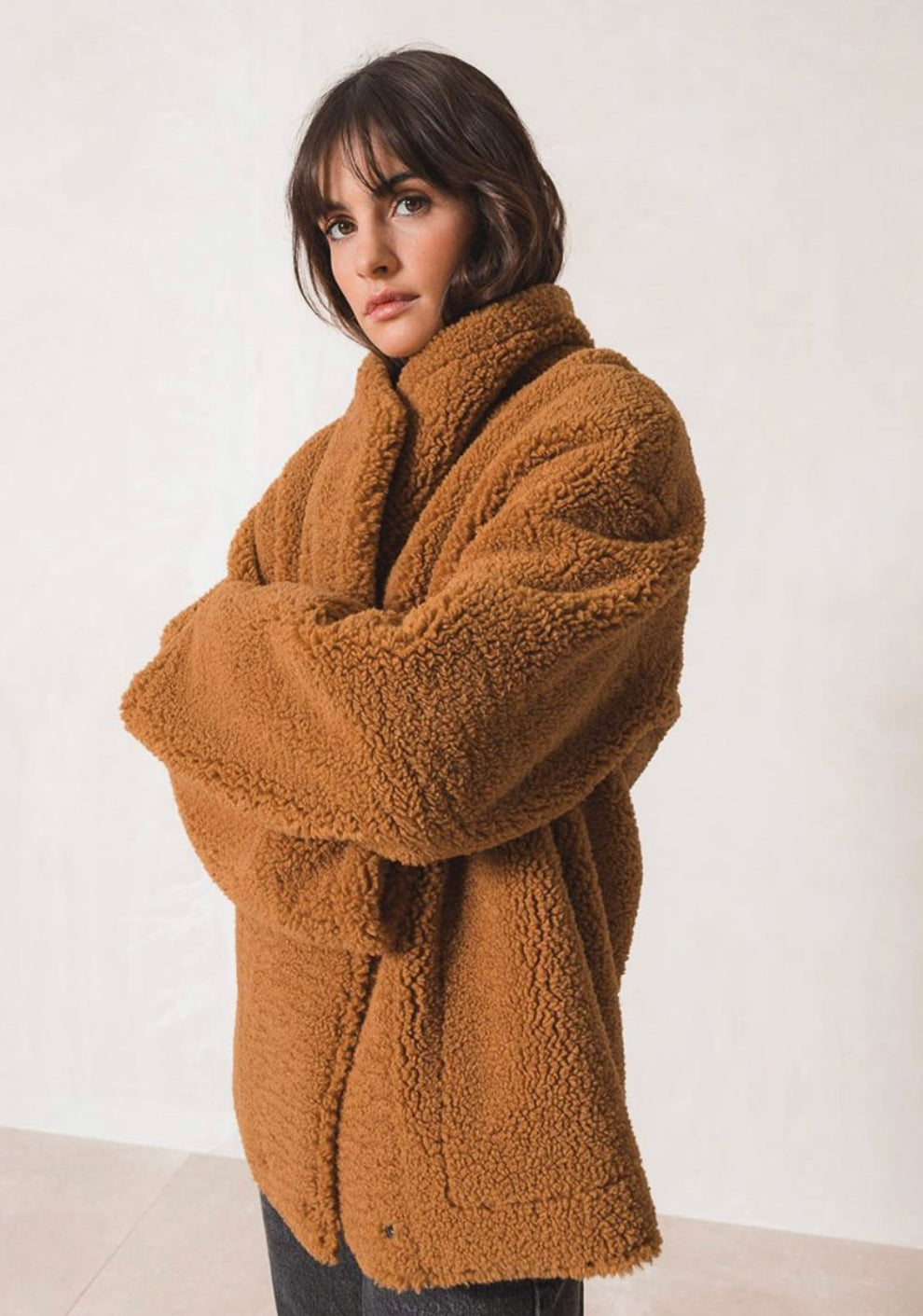 Jacket Abrigo Cuero Brown