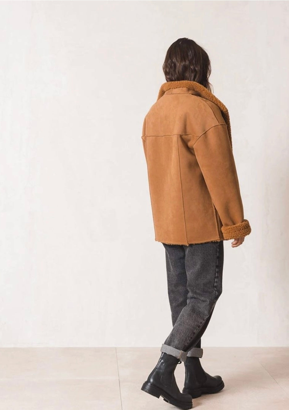 Jacket Abrigo Cuero Brown