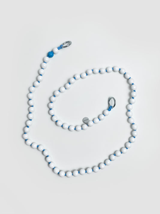 Bead Chain Lavan White & Blue