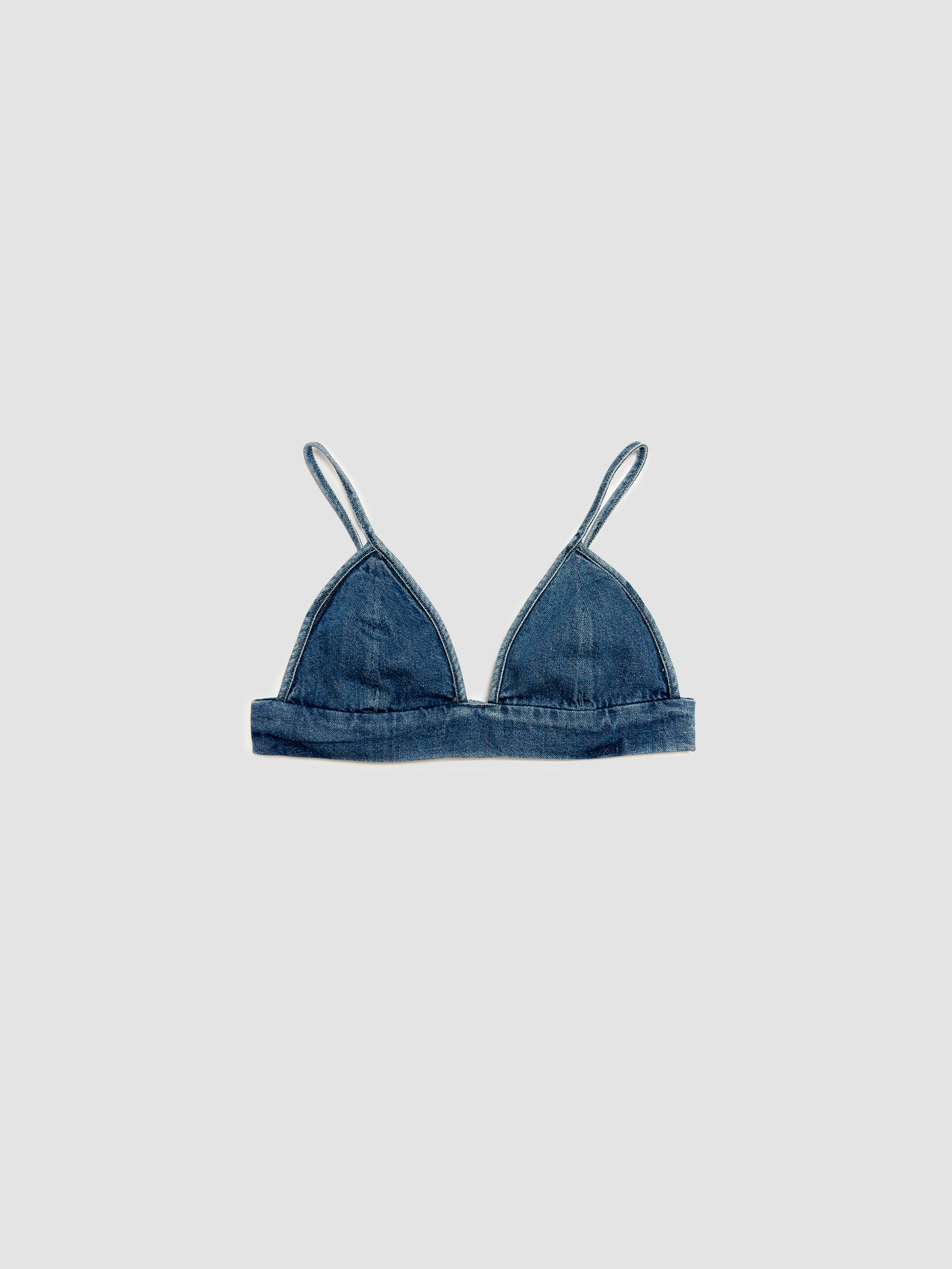 Bralette in Dark Blue Denim