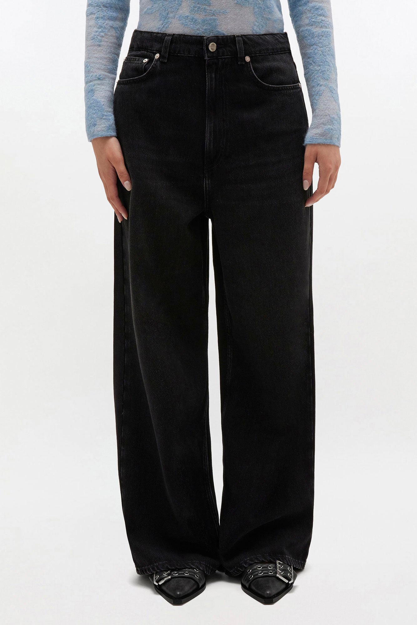 Jeans Soft Baggy Washed Black