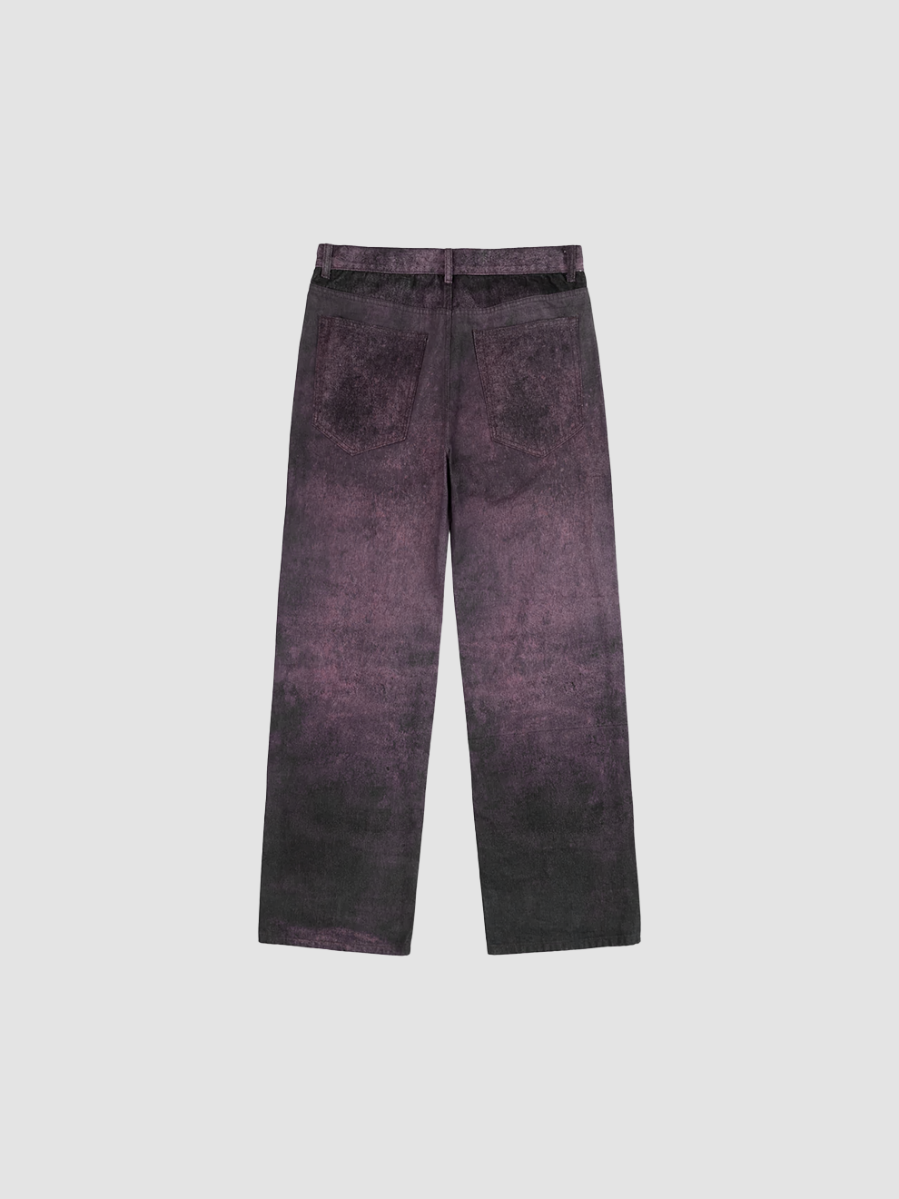 Jeans Printed Distressed Burnt Purple