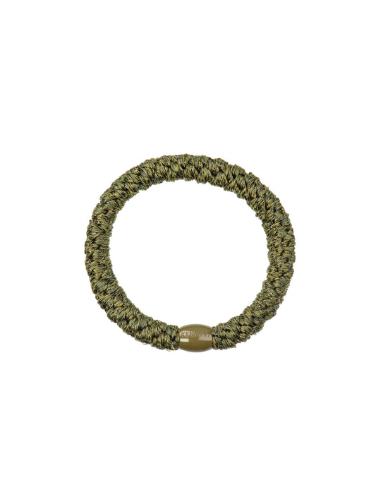 Hair Tie Bottle Green Glitter