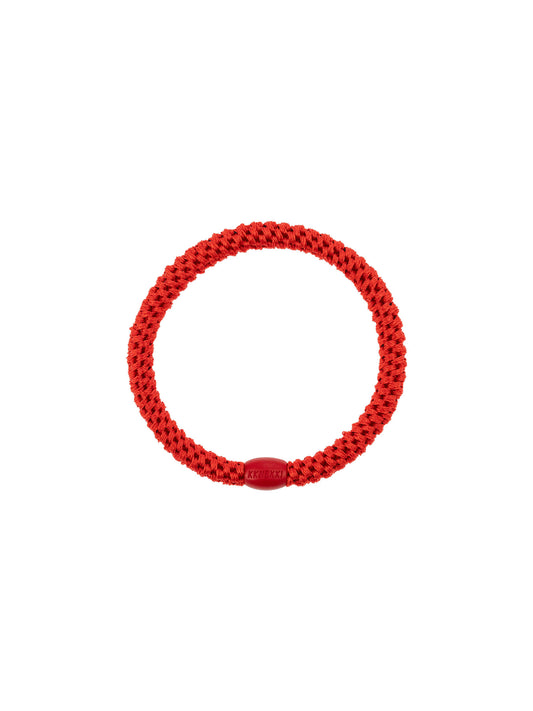 Hair Tie Slim Clear Red