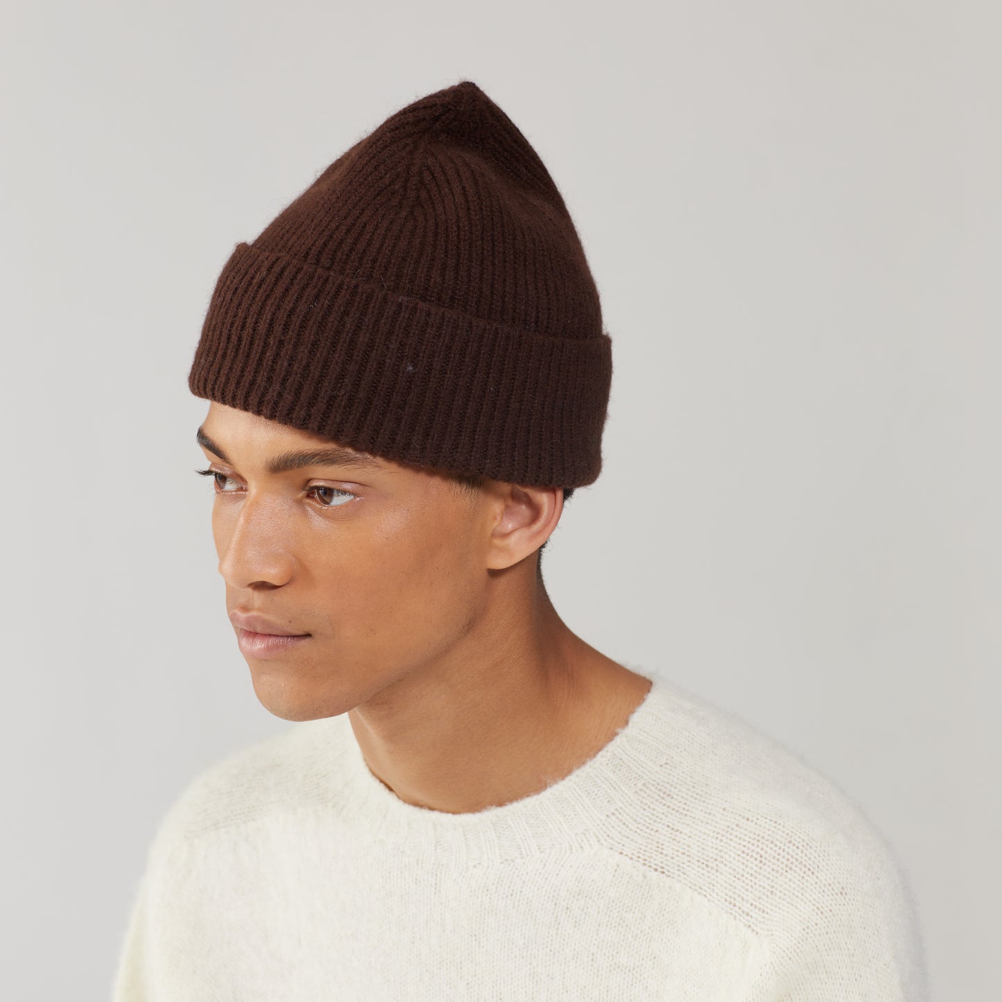 Beanie in Dark Brown