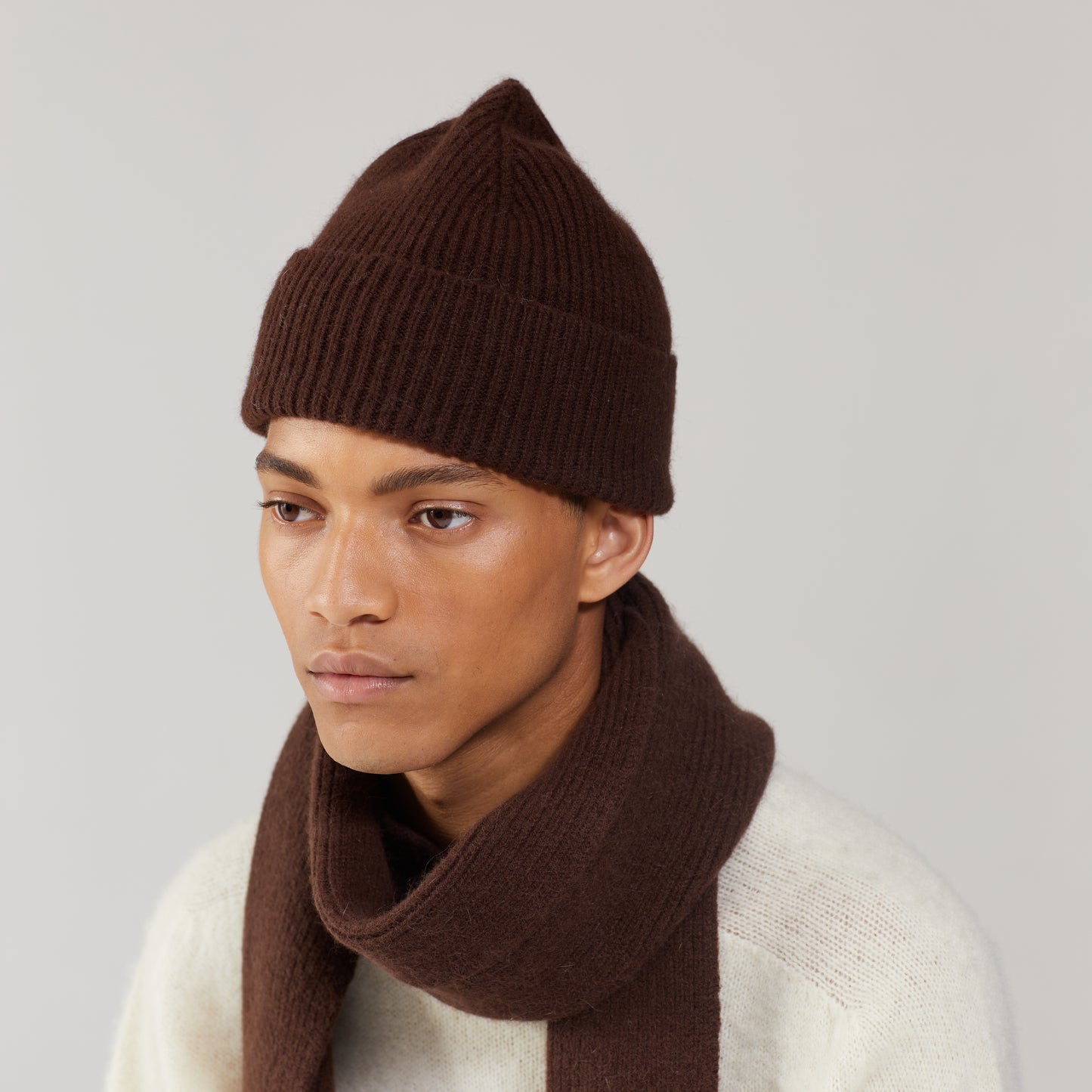 Beanie in Dark Brown