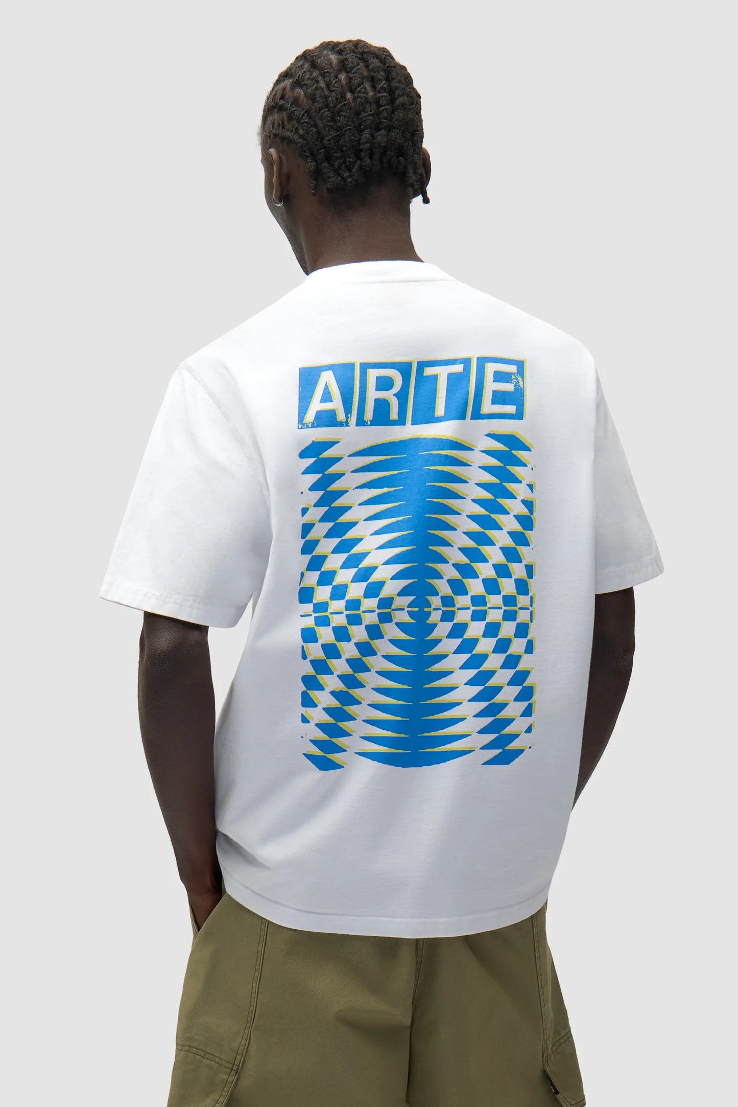 T-shirt Abstract Back Print White