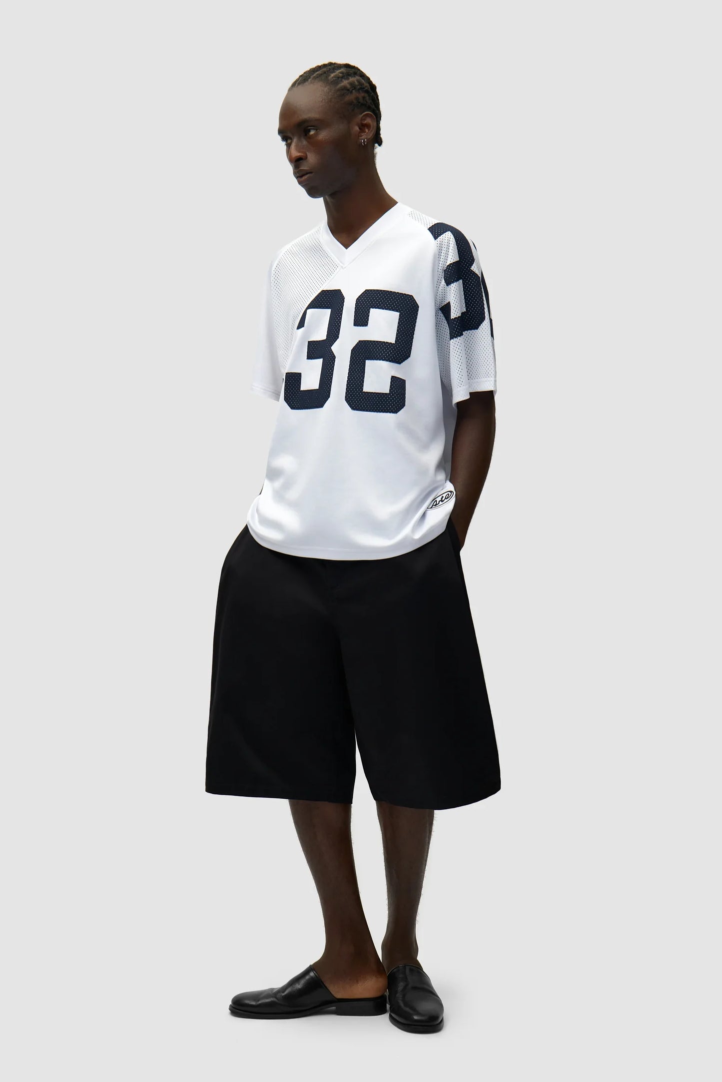 T-shirt 32 Jersey White & Navy