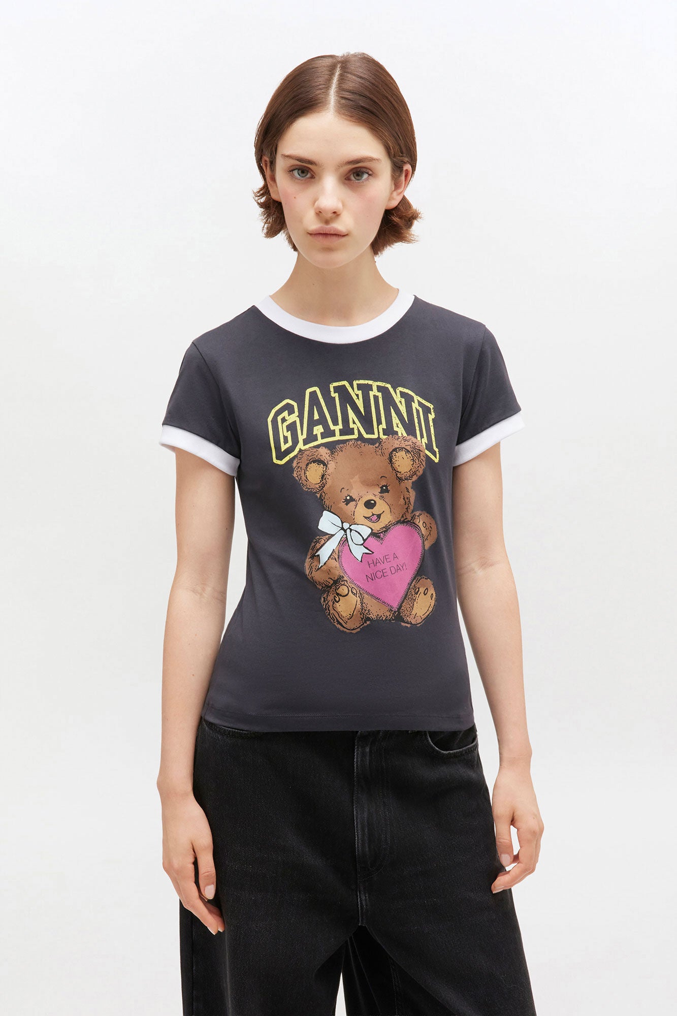 T-shirt Cropped Teddy Black