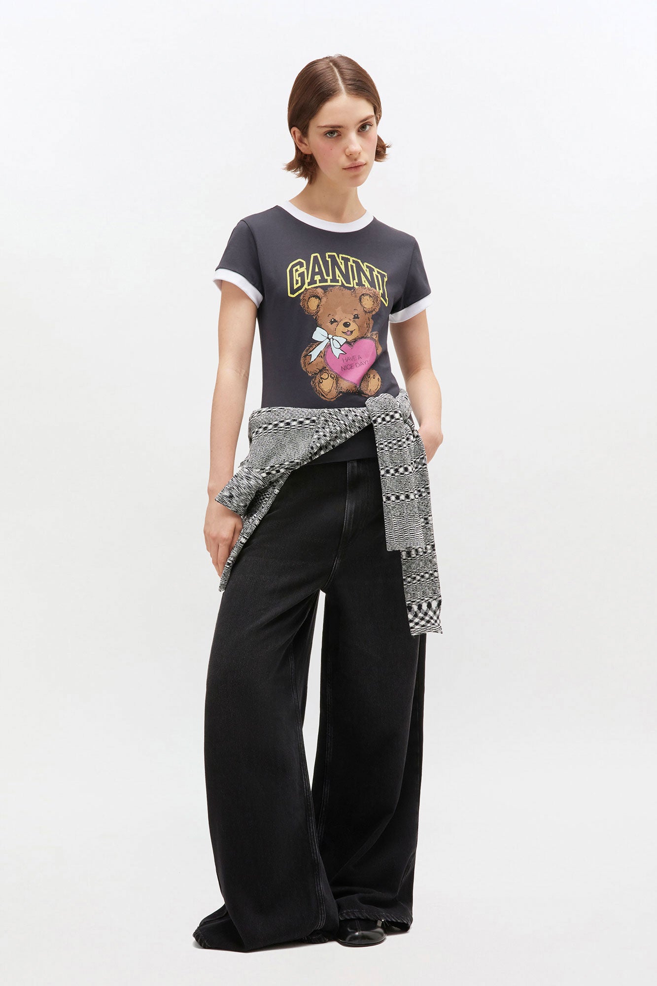 T-shirt Cropped Teddy Black