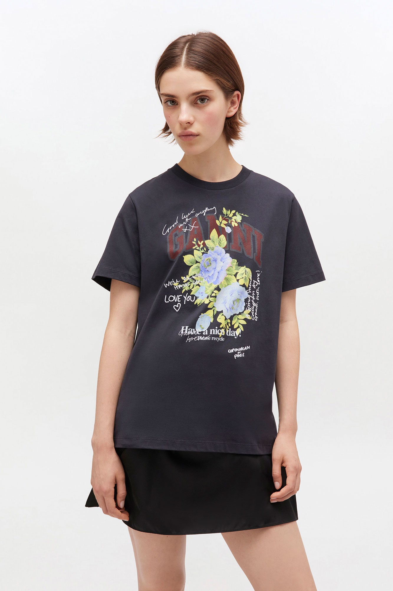 T-Shirt Jersey Rose Black