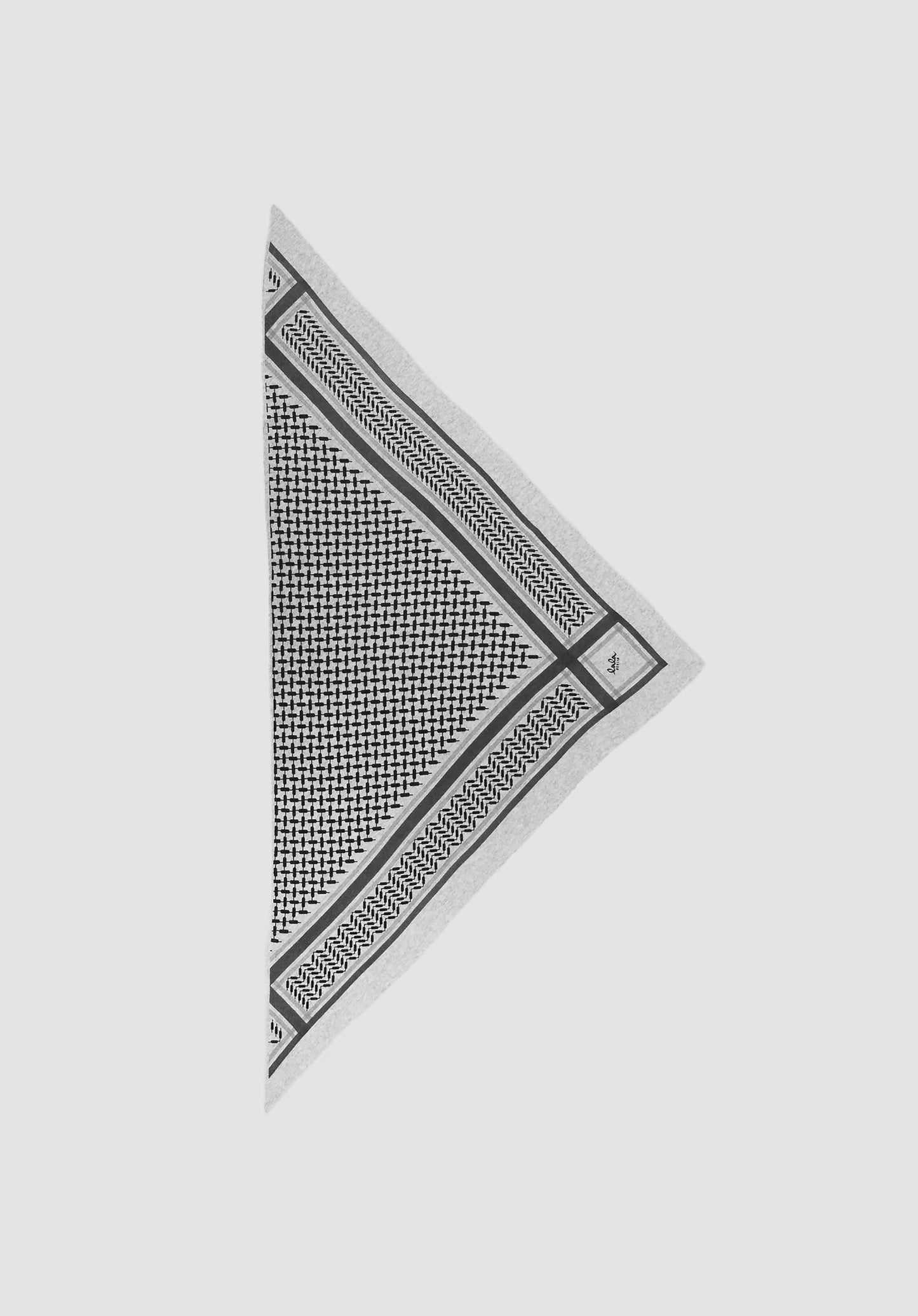 Scarf Triangle M Light Grey