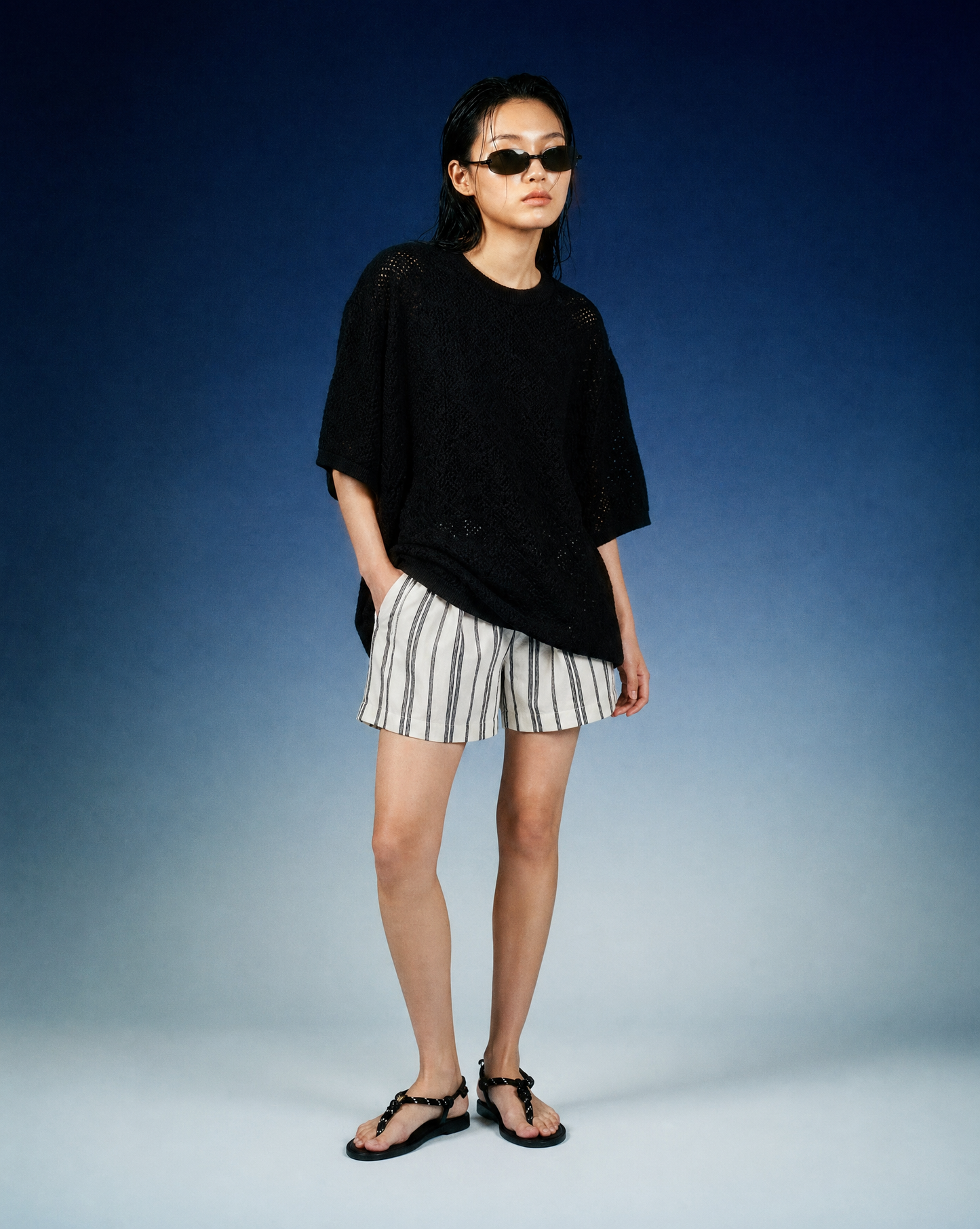 T-shirt Maldive Oversized Black
