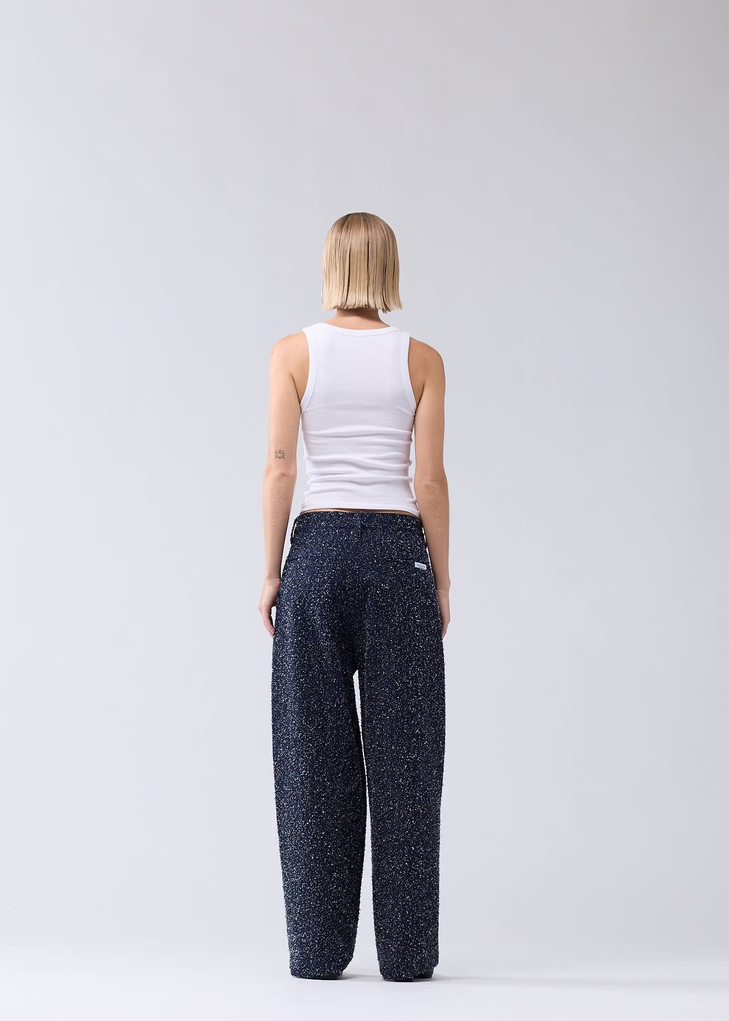 Pants Spray Reworked Denim Blue