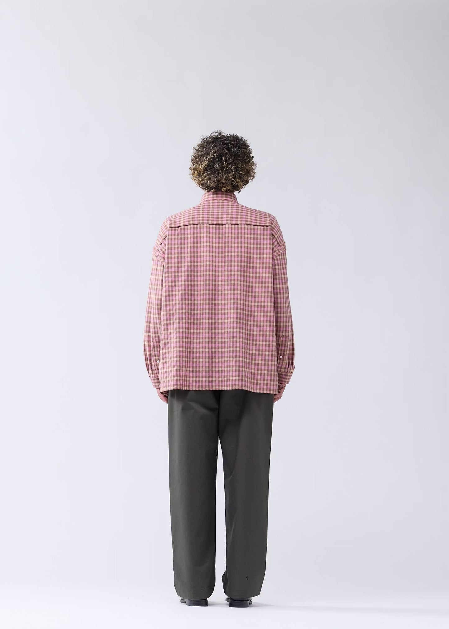 Shirt Raw Edge Fluid Pink Check
