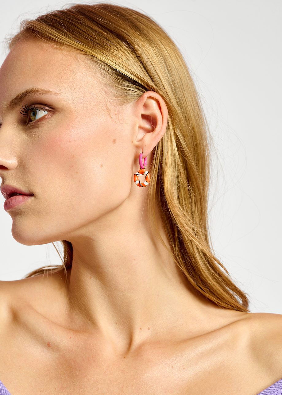 Earrings With Fish & Lifebuoy
