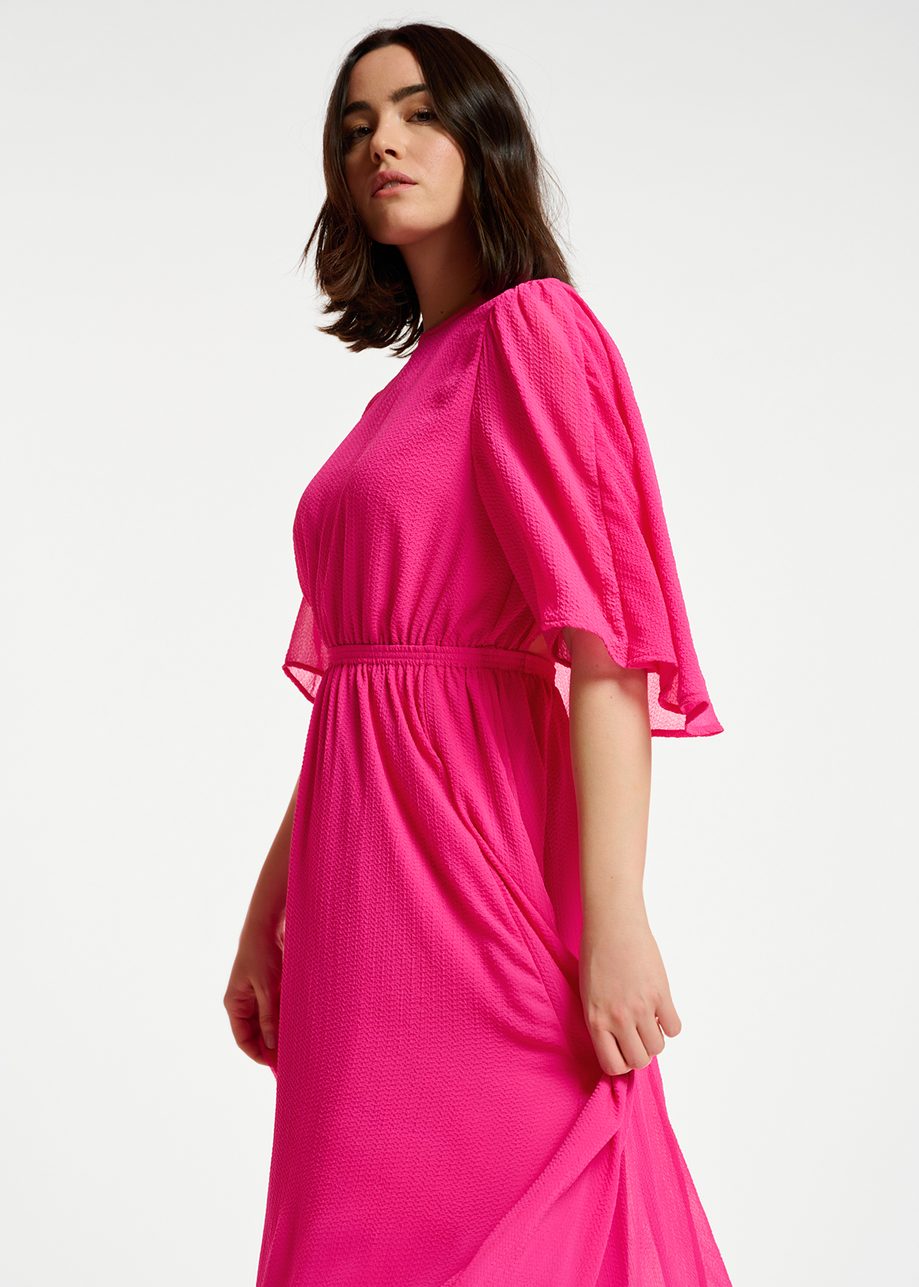 Dazzers Fuchsia Midi-Length Dress
