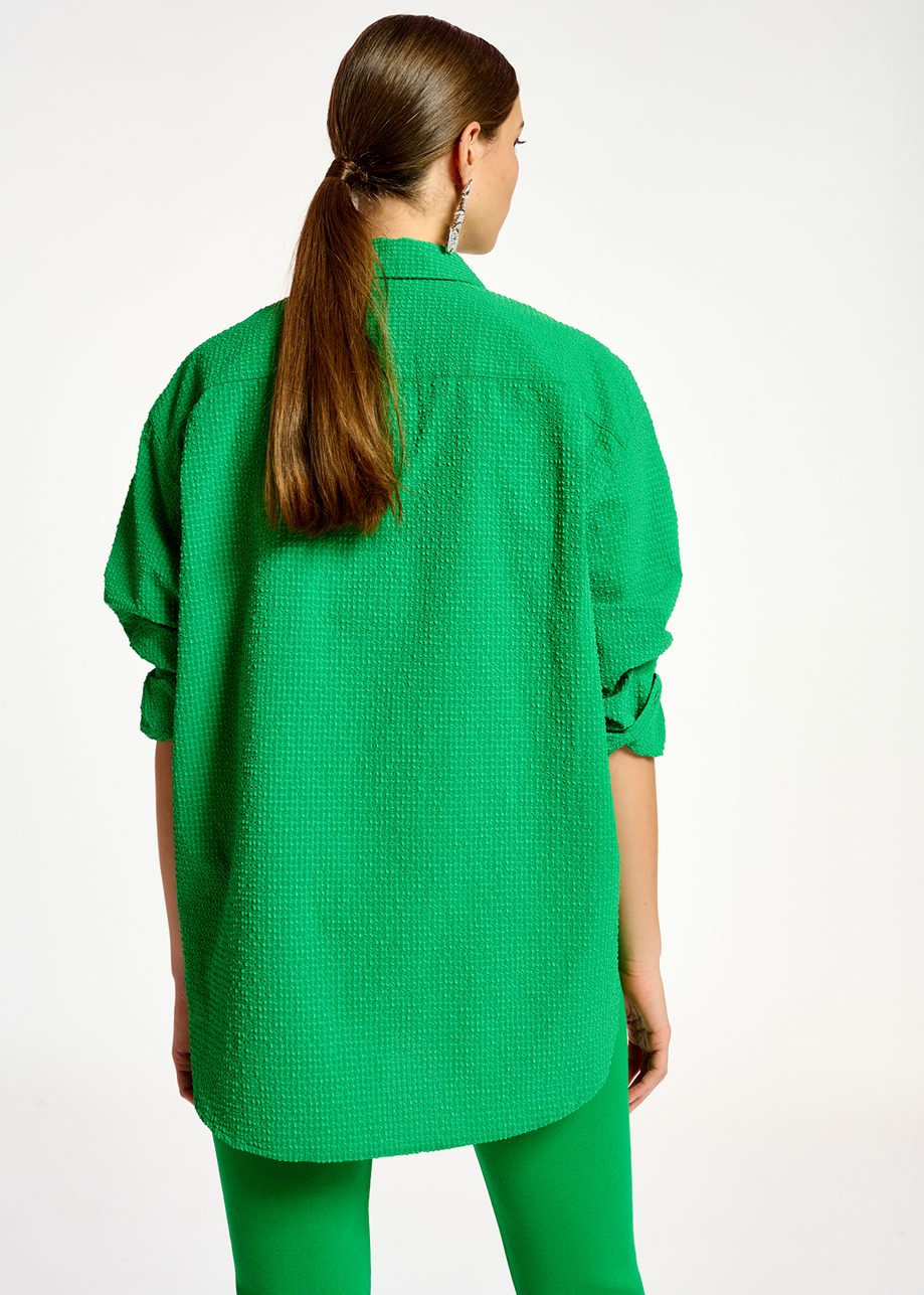 Dolivia Green Oversized Shirt