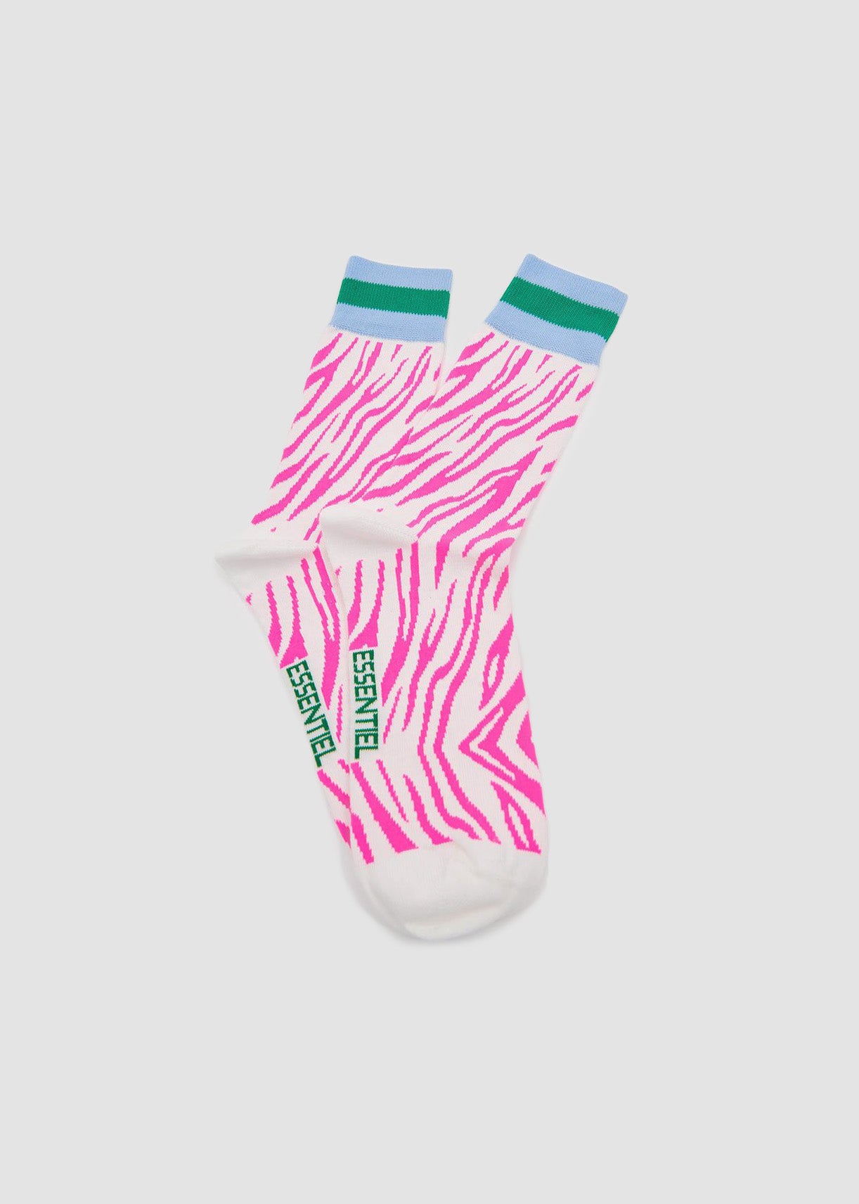White & Pink Zebra Socks