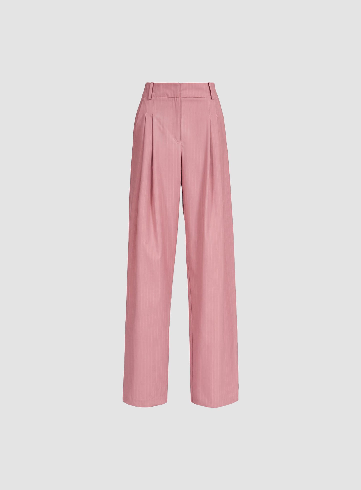 Pink Pinstriped Tailored Pants